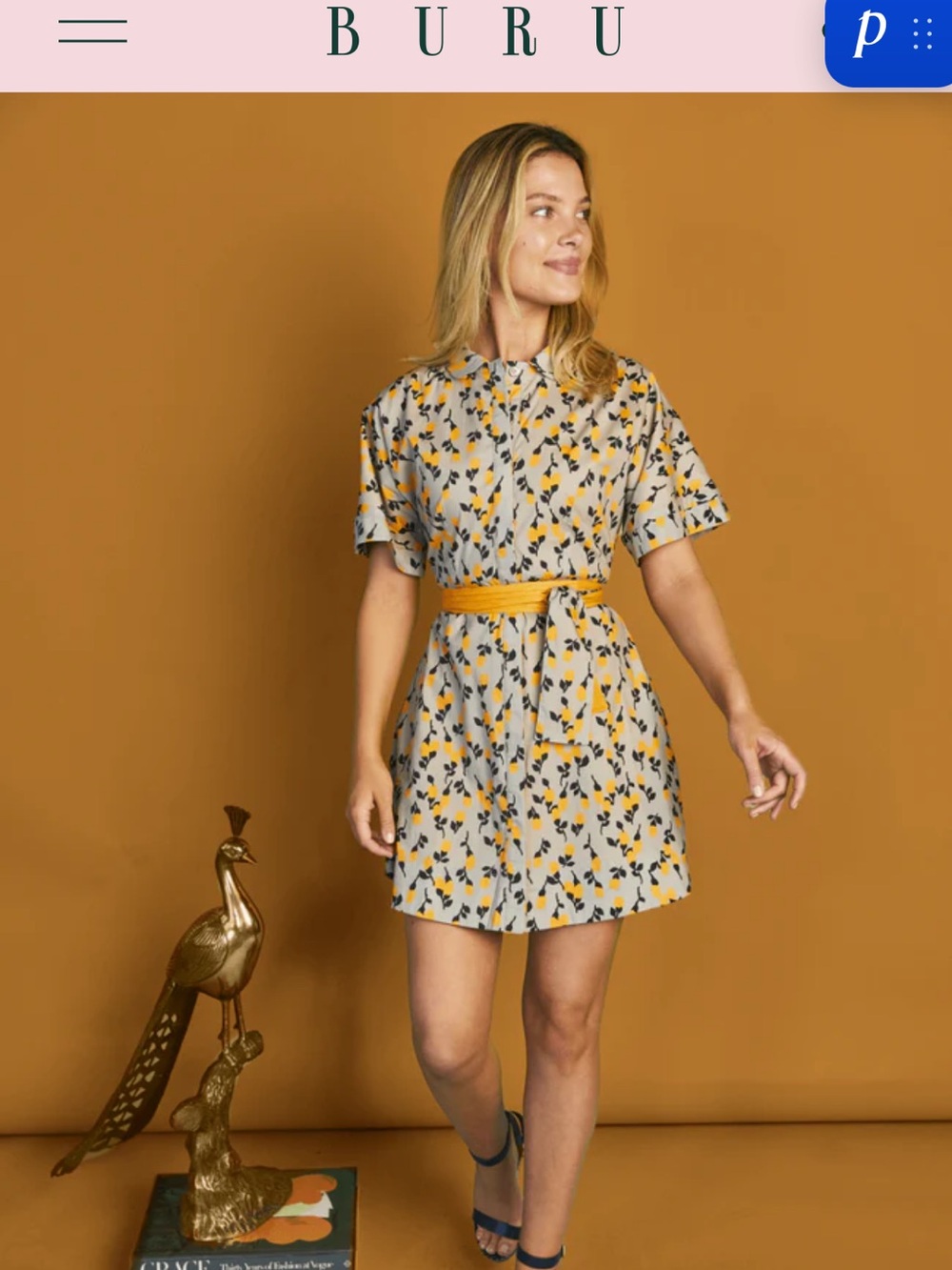 The Donna Day Gown MINI - Persimmon Floral